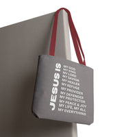 Christian JESUS IS Tote Bag - Grey