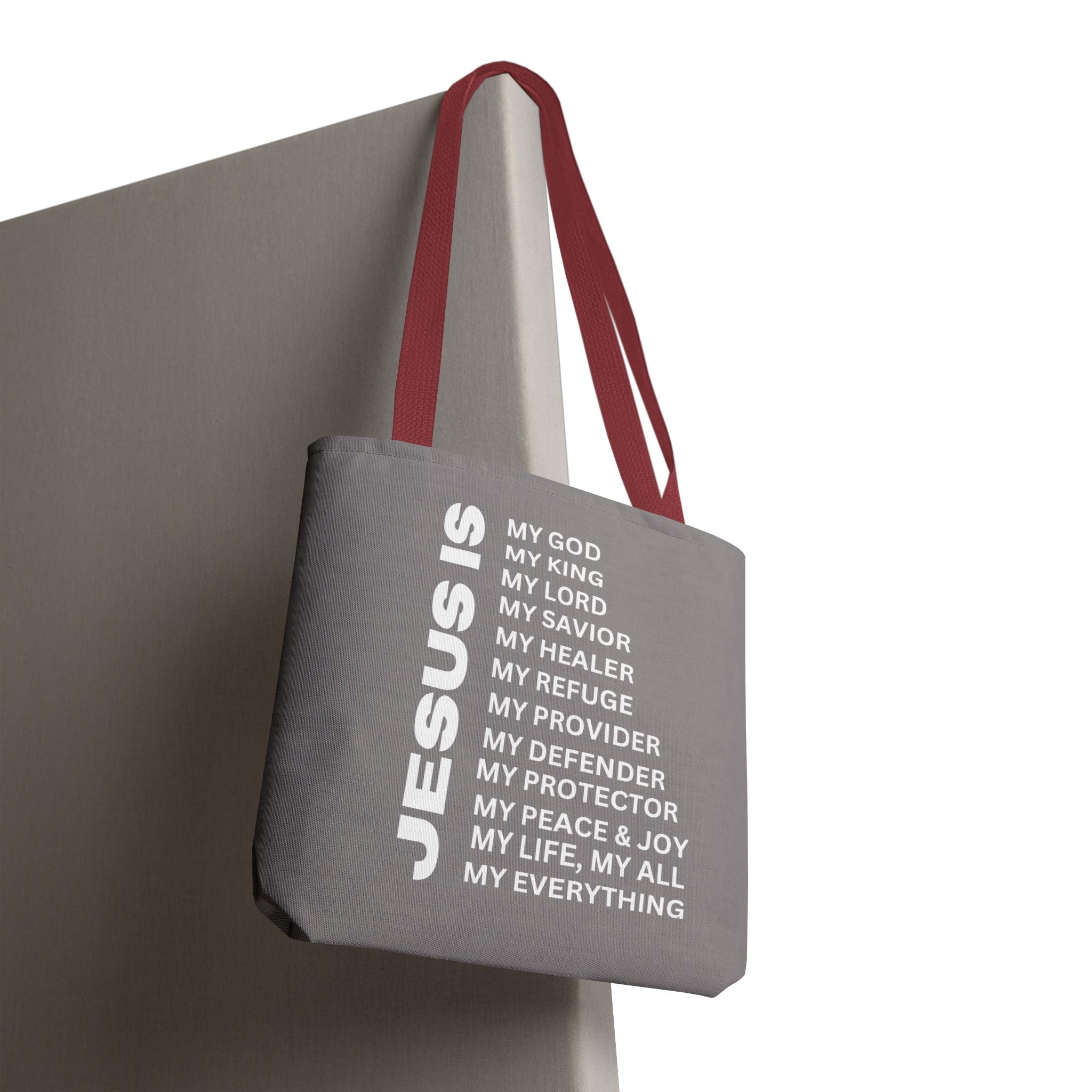 Christian JESUS IS Tote Bag - Grey