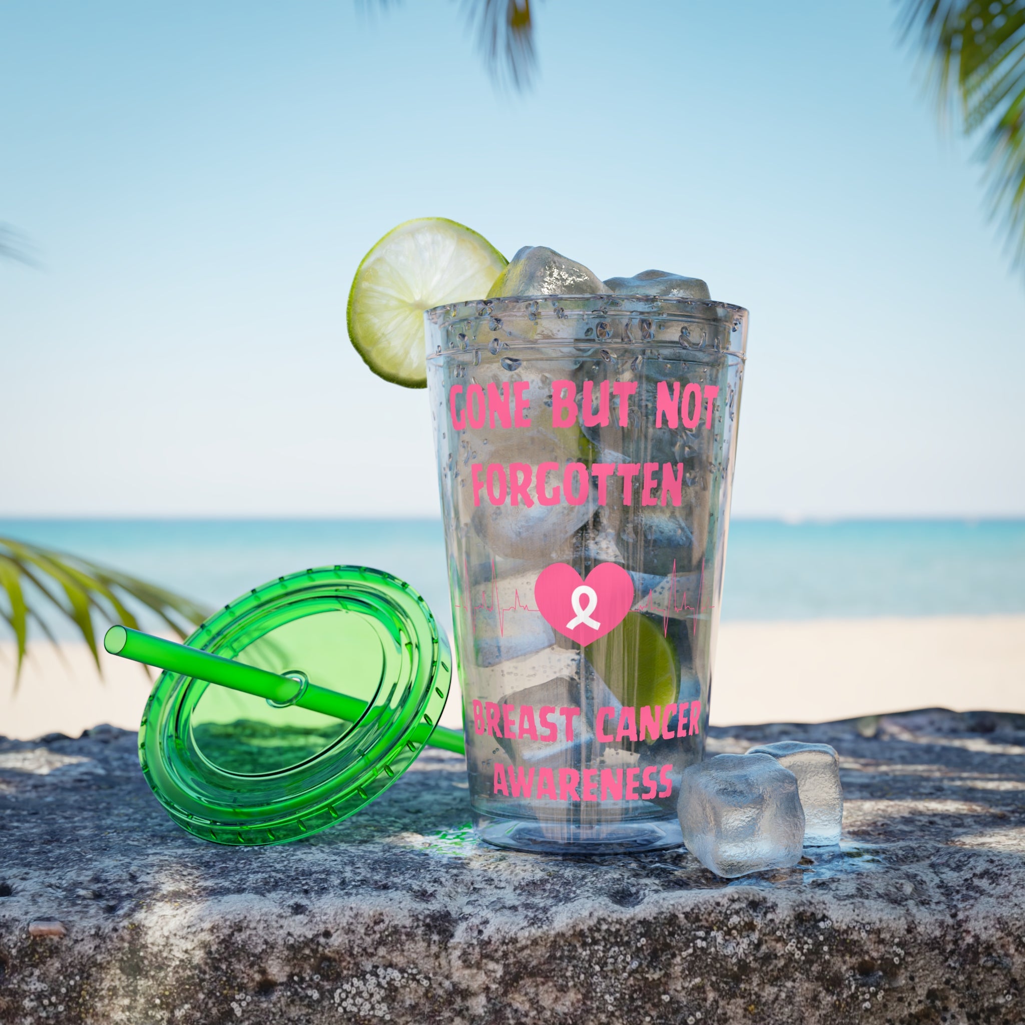 "Gone But Not Forgotten" 16oz Tumbler with Straw Cup