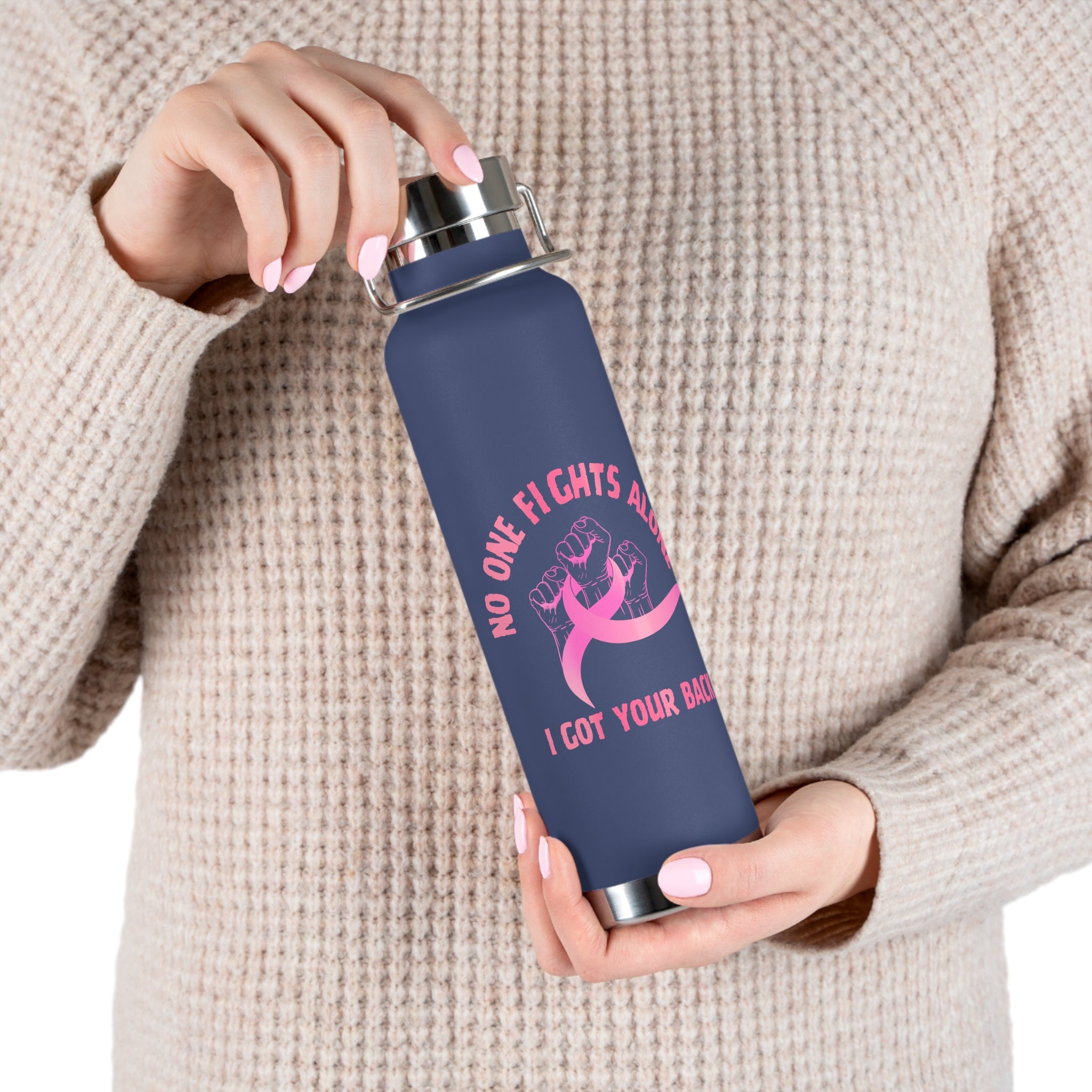 No One Fights Alone 22oz Insulated Water Bottle
