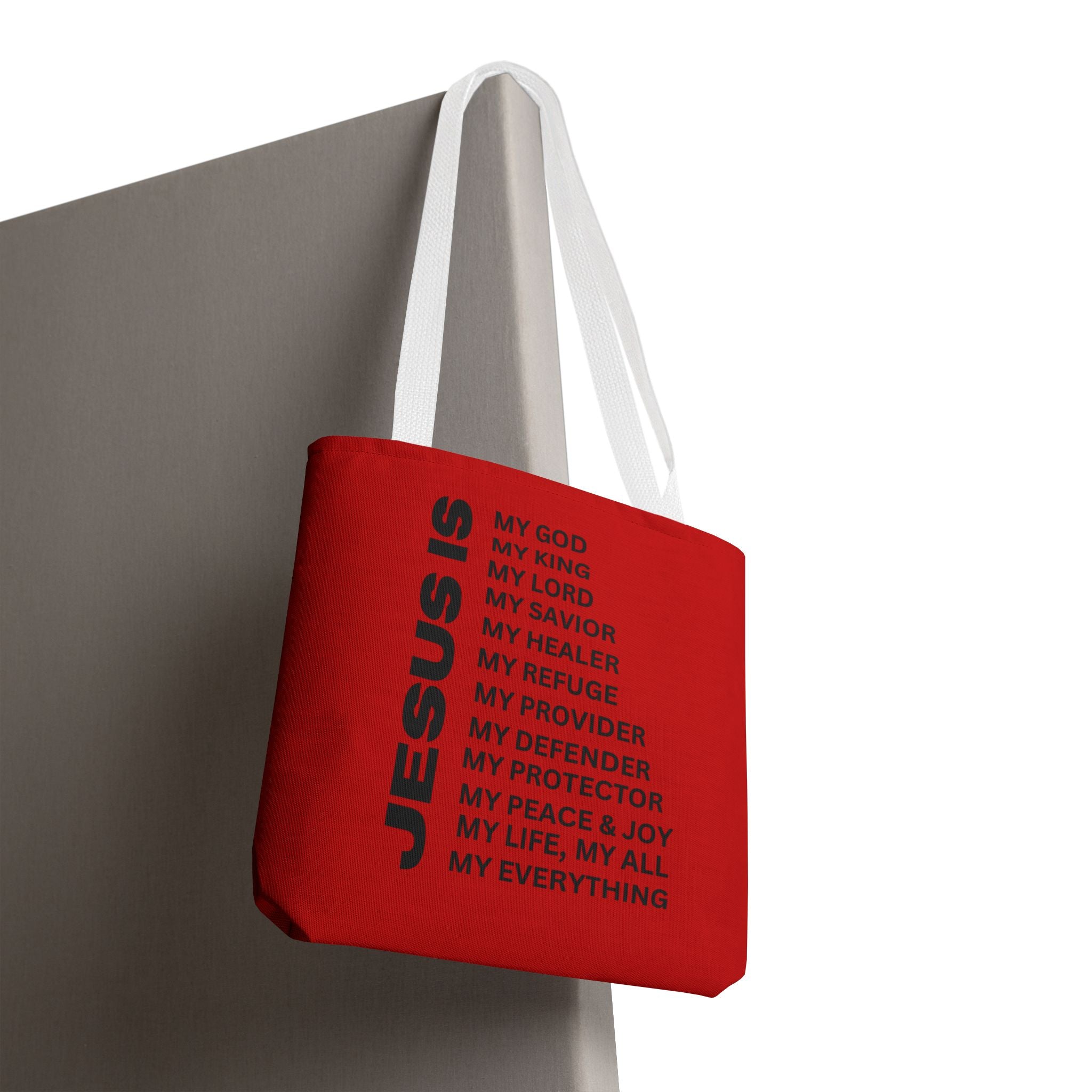 Christian JESUS IS Tote Bag - Red