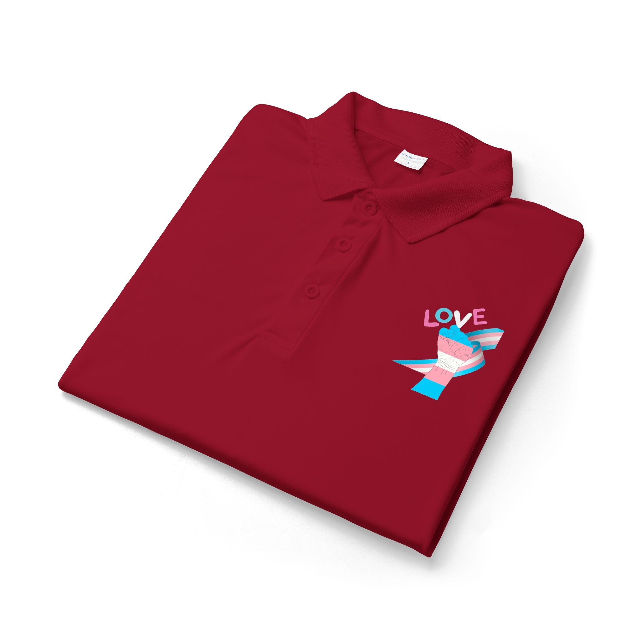 Trans Pride Fist Love Polo