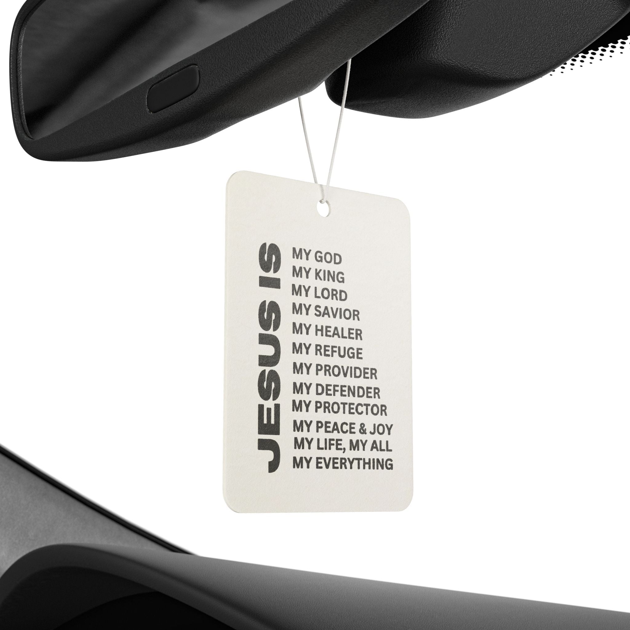 Christian 'Jesus Is' Car Air Freshener – Inspirational Scent