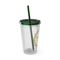 Jesus Crown of Thorns 16oz Tumbler with Straw