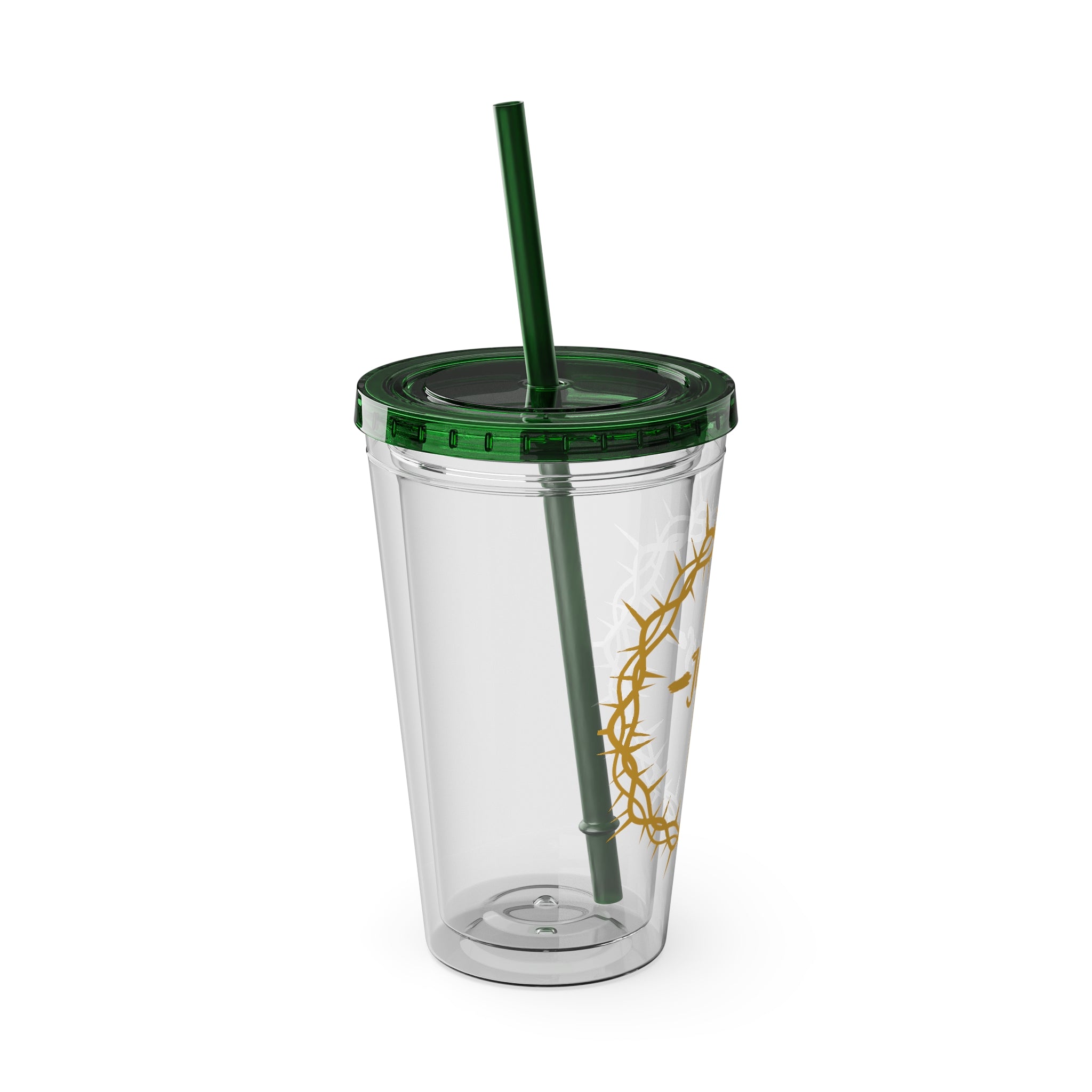 Jesus Crown of Thorns 16oz Tumbler with Straw