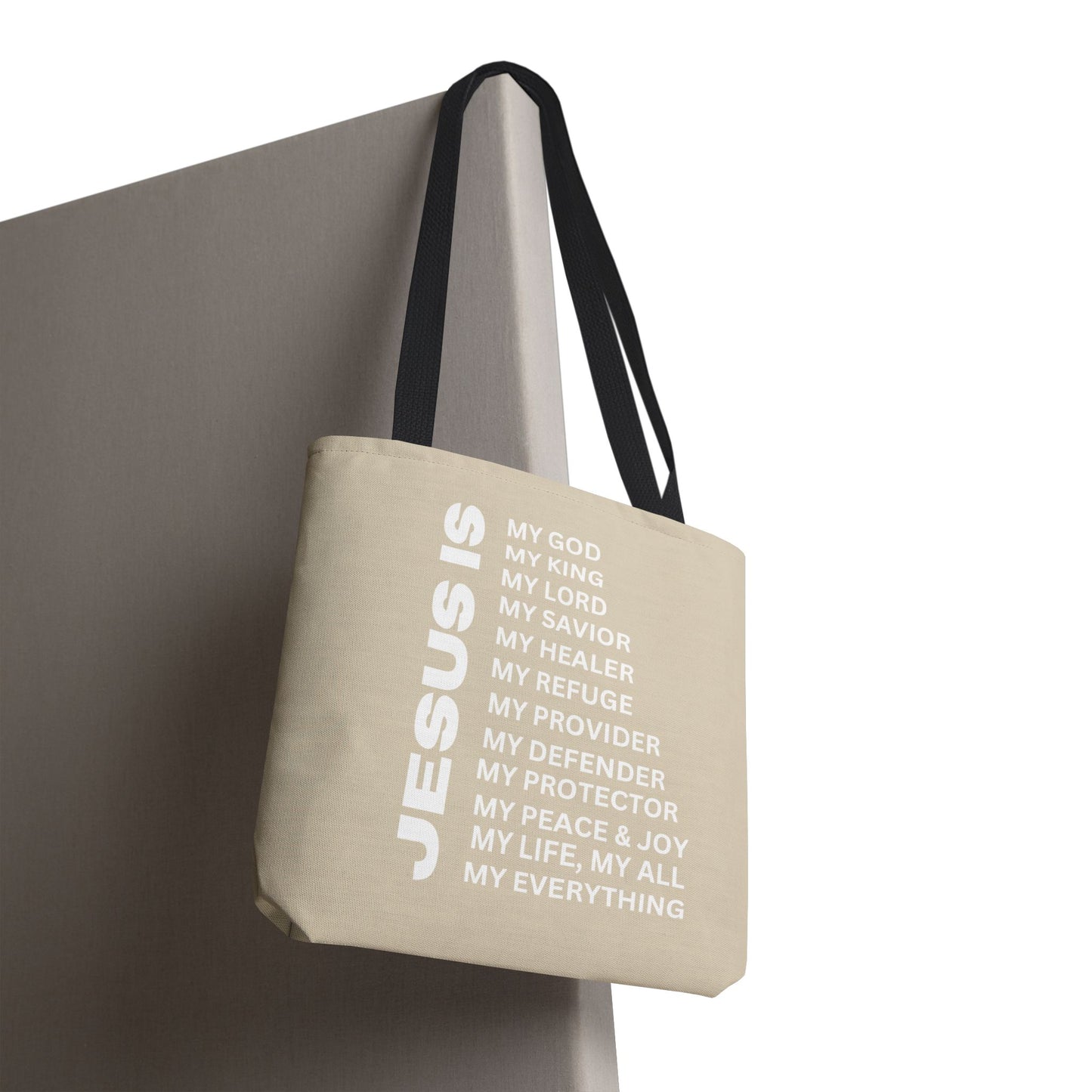 Christian JESUS IS Tote Bag - Sand