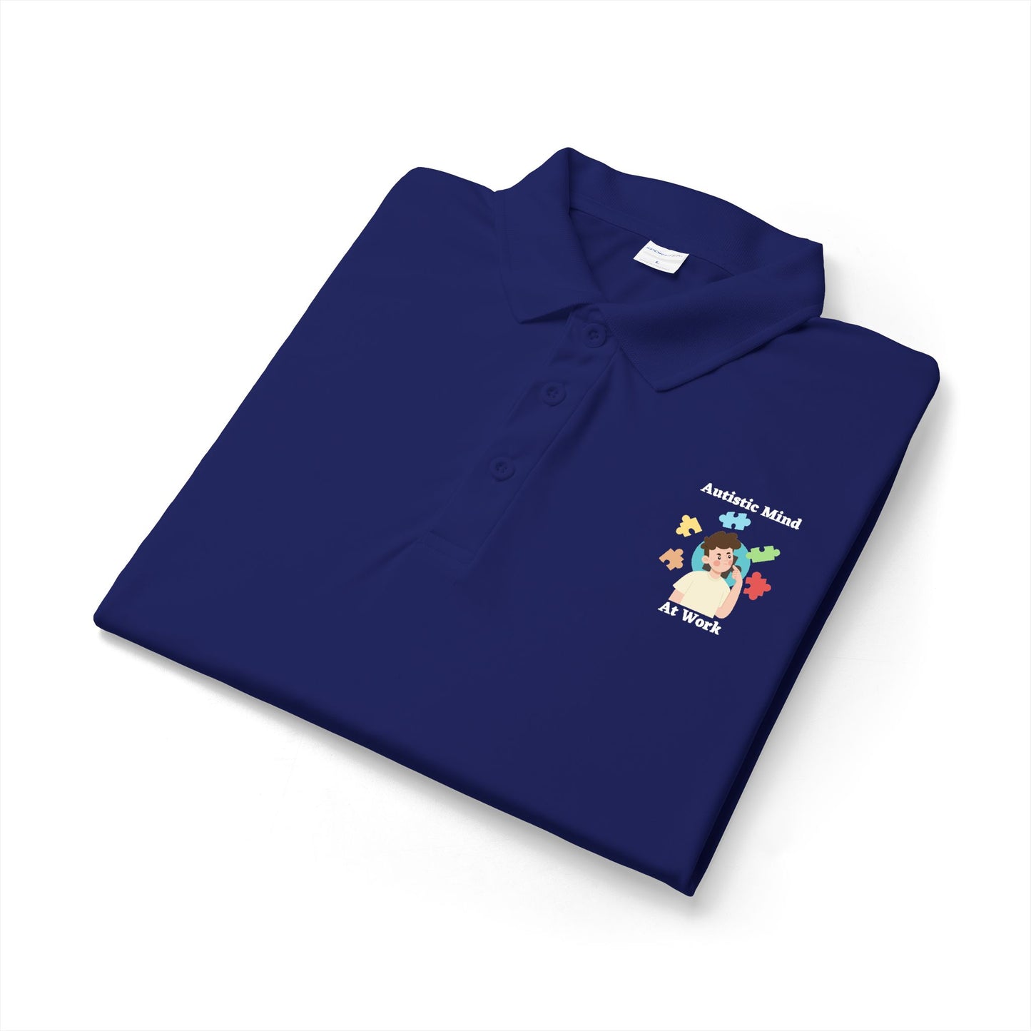 Autism Thinking Polo - White