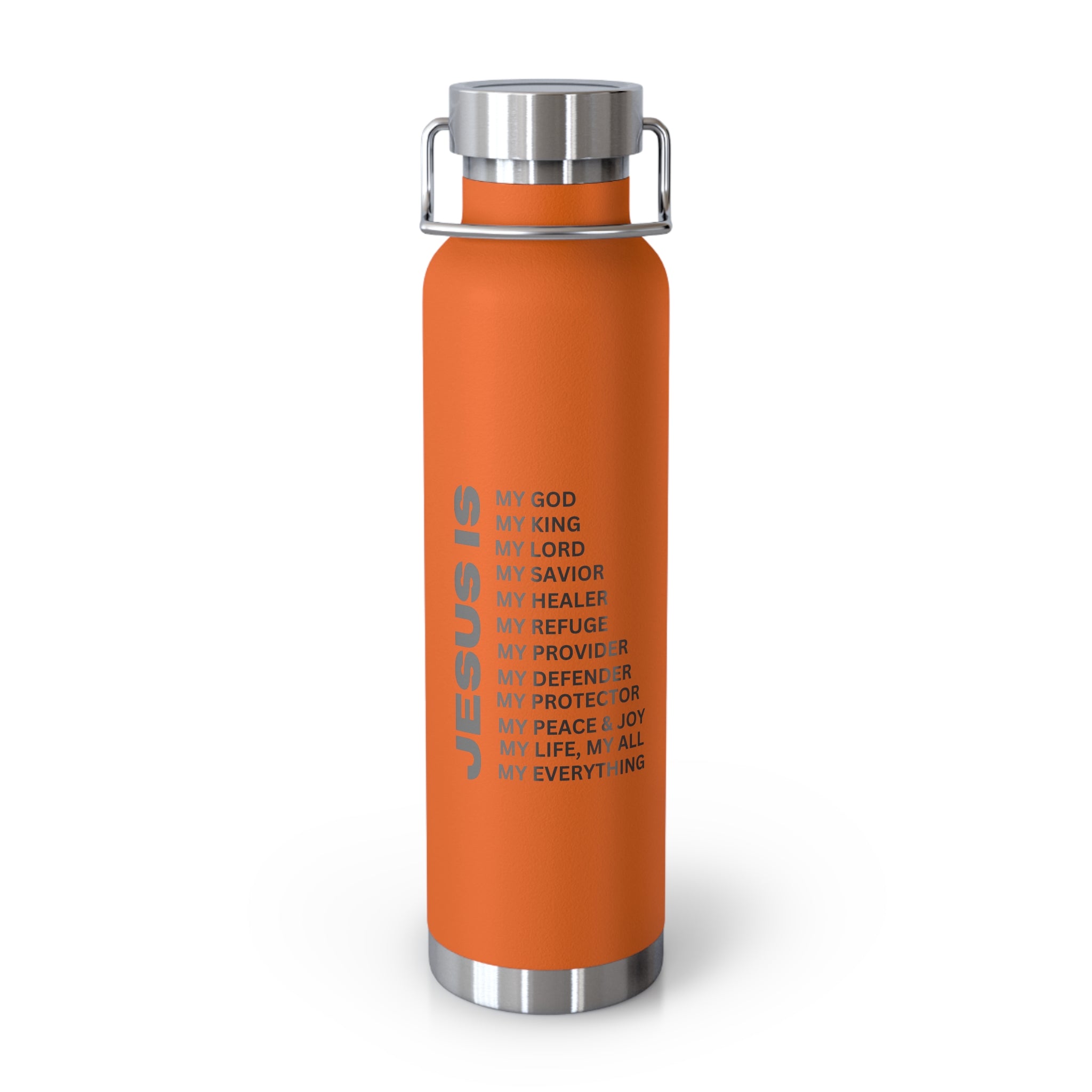 Christian JESUS IS 22oz Insulated Water Bottle - Black