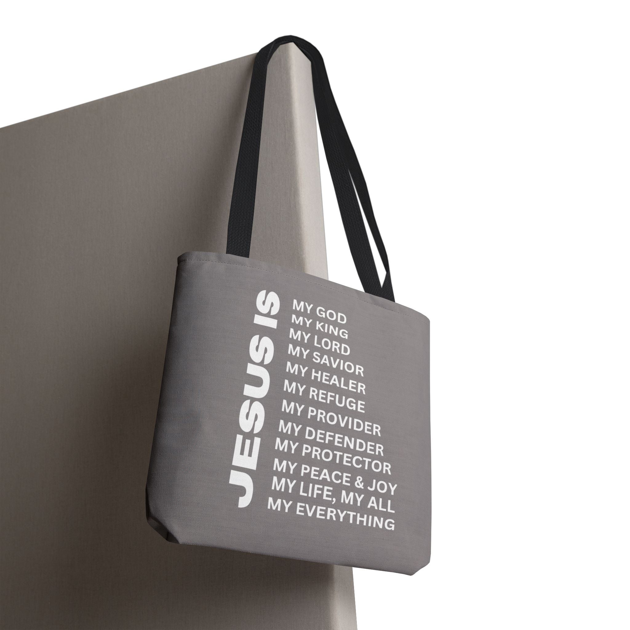 Christian JESUS IS Tote Bag - Grey