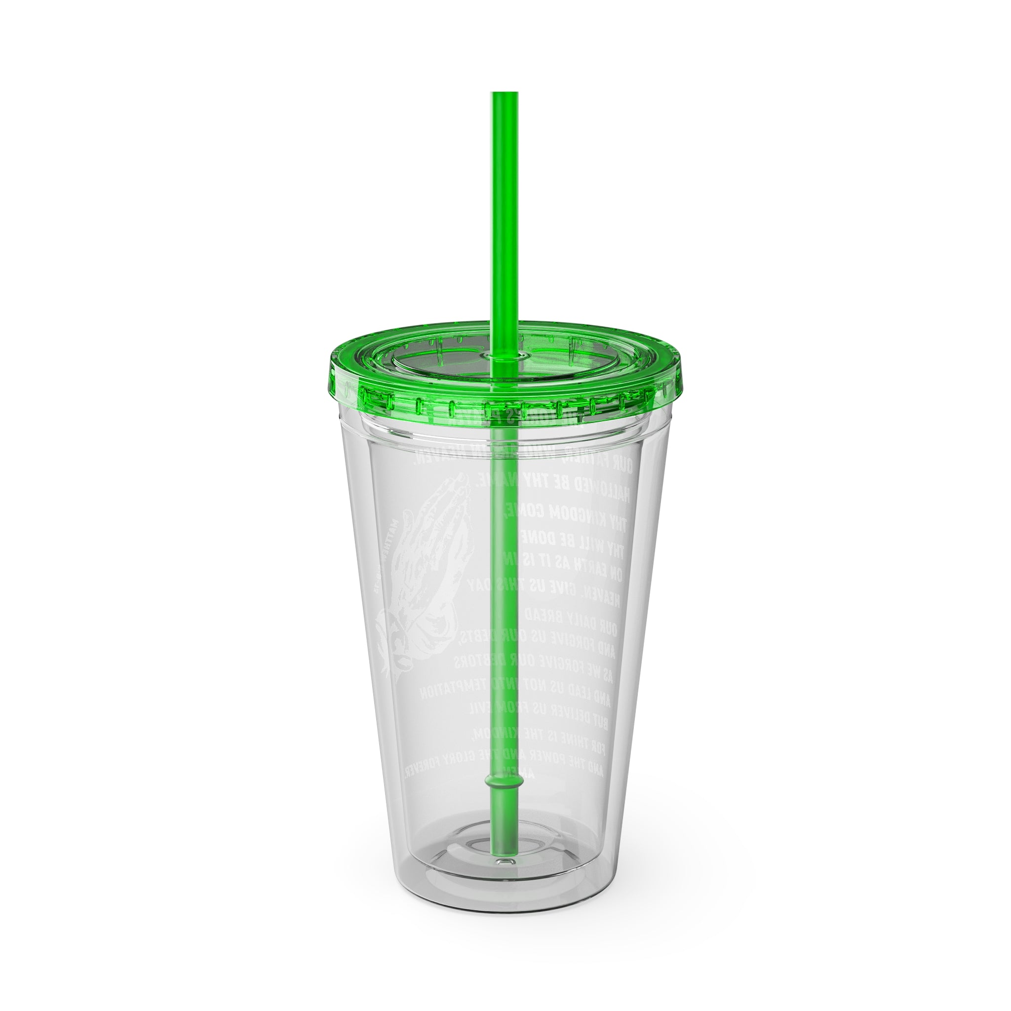 The Lord's Prayer 16oz Tumbler with Straw