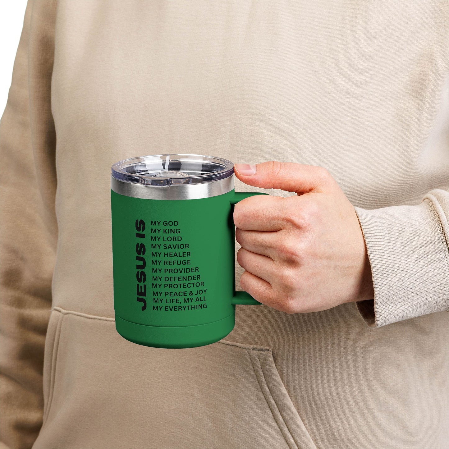 Christian Jesus Is 15oz Tumbler - Black