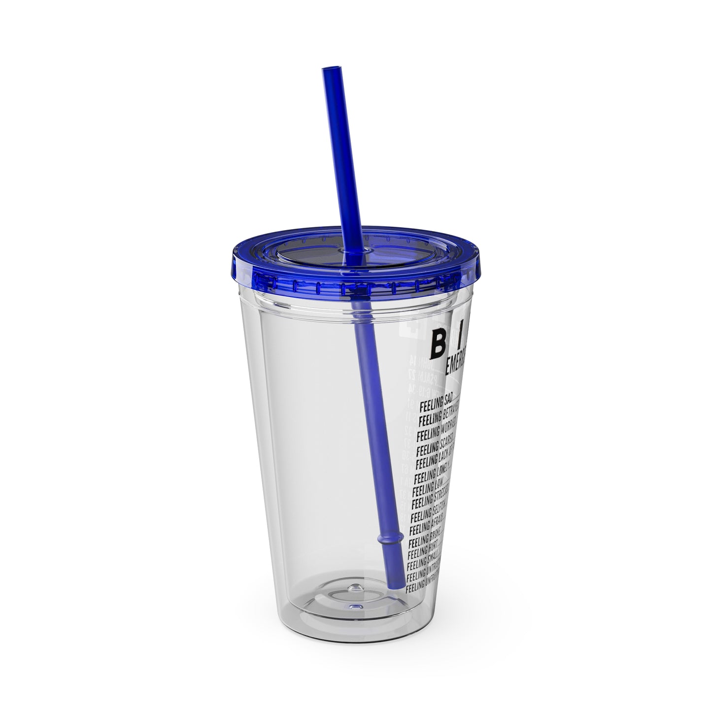 Bible Emergency Numbers 16oz Tumbler with Straw