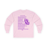 The Lord's Prayer Long Sleeve Tee - Purple