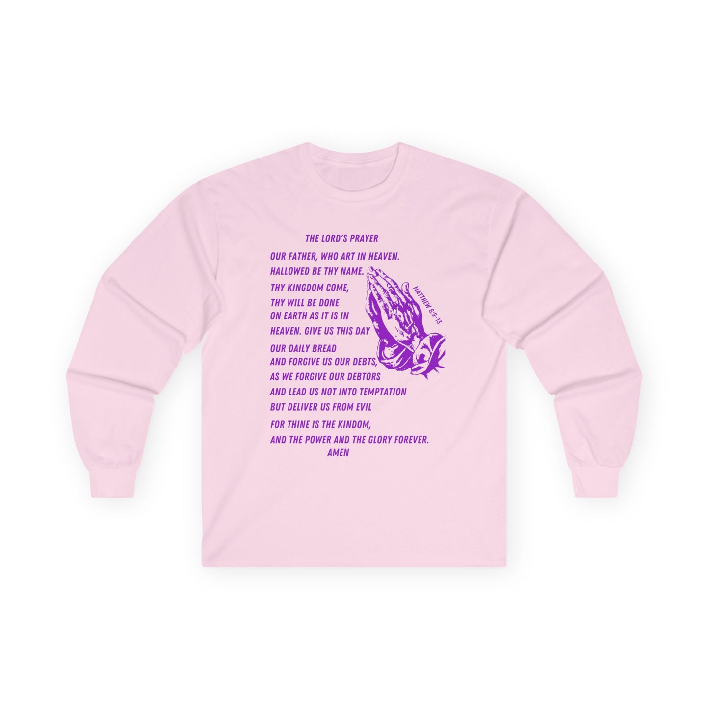 The Lord's Prayer Long Sleeve Tee - Purple
