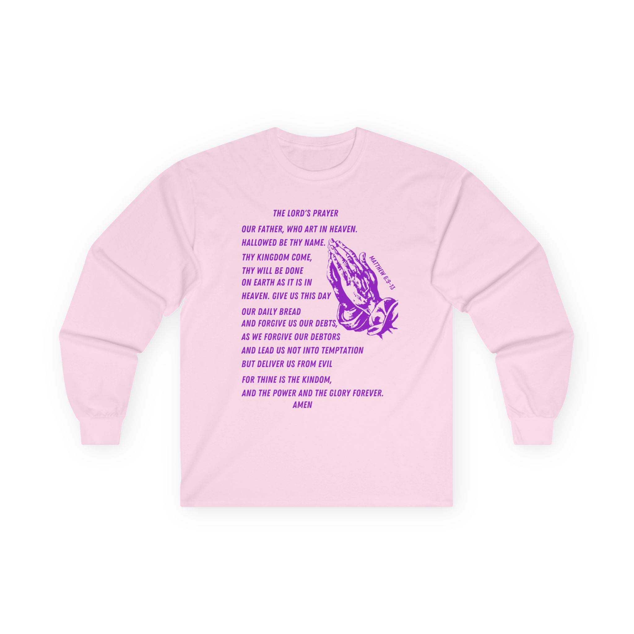 The Lord's Prayer Long Sleeve Tee - Purple