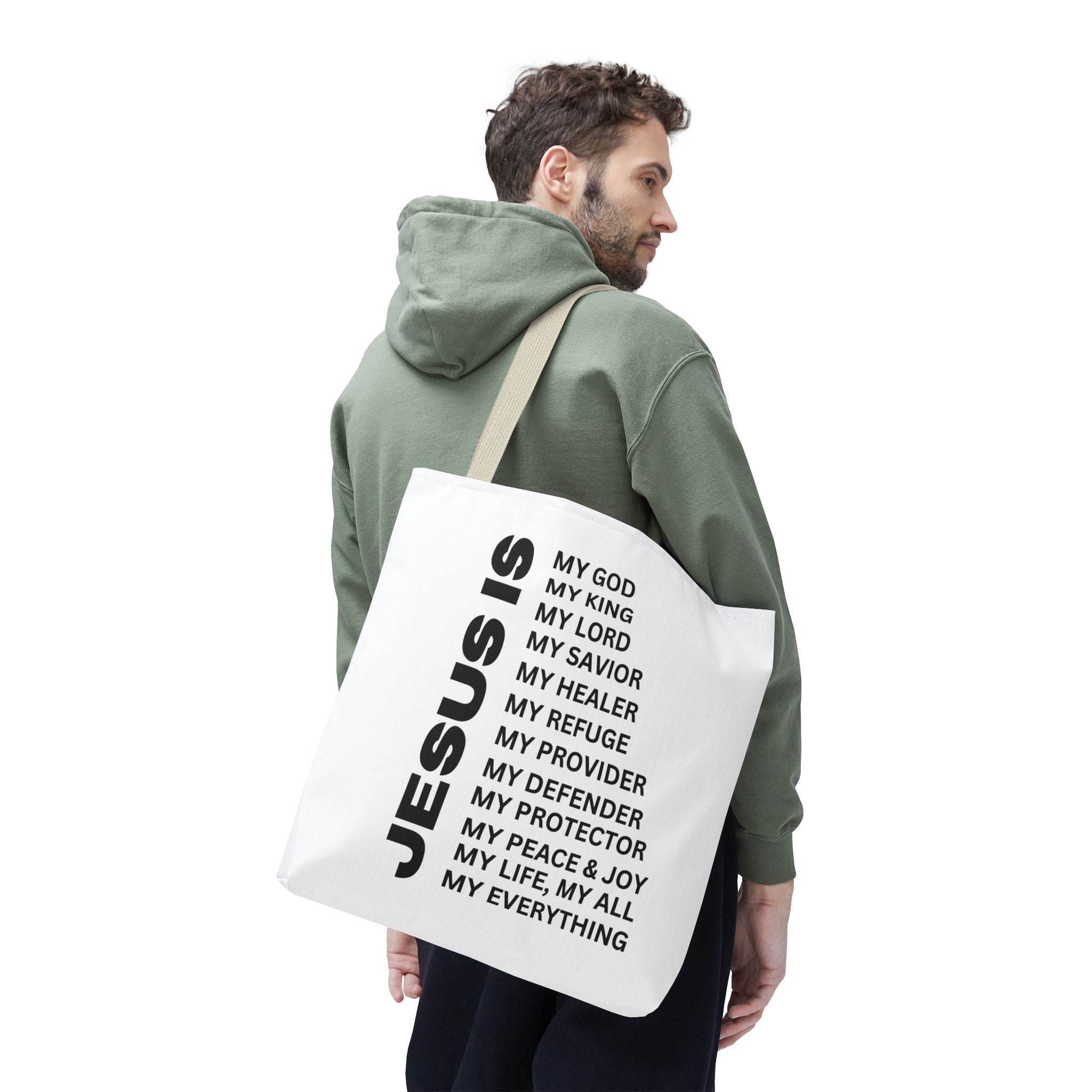 Christian JESUS IS Tote Bag - White