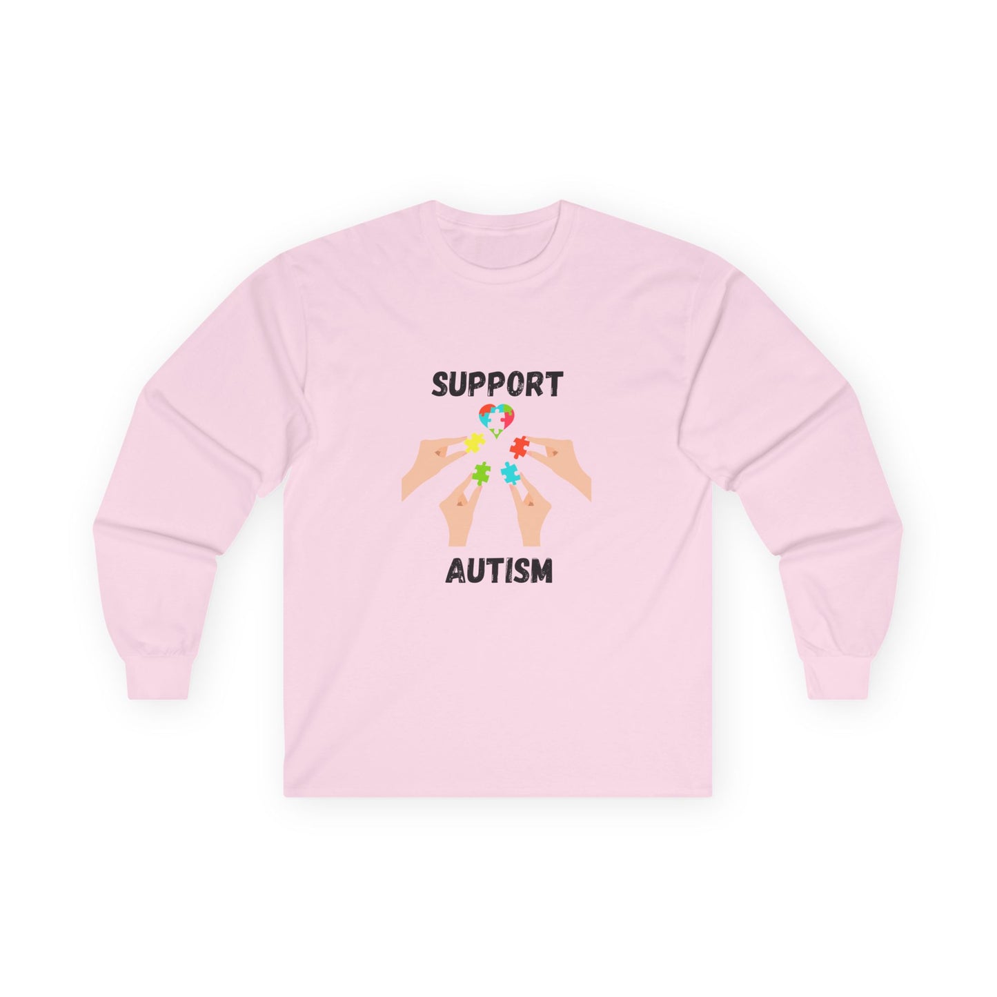 Puzzle Piece Hands Awareness Shirt - Blk