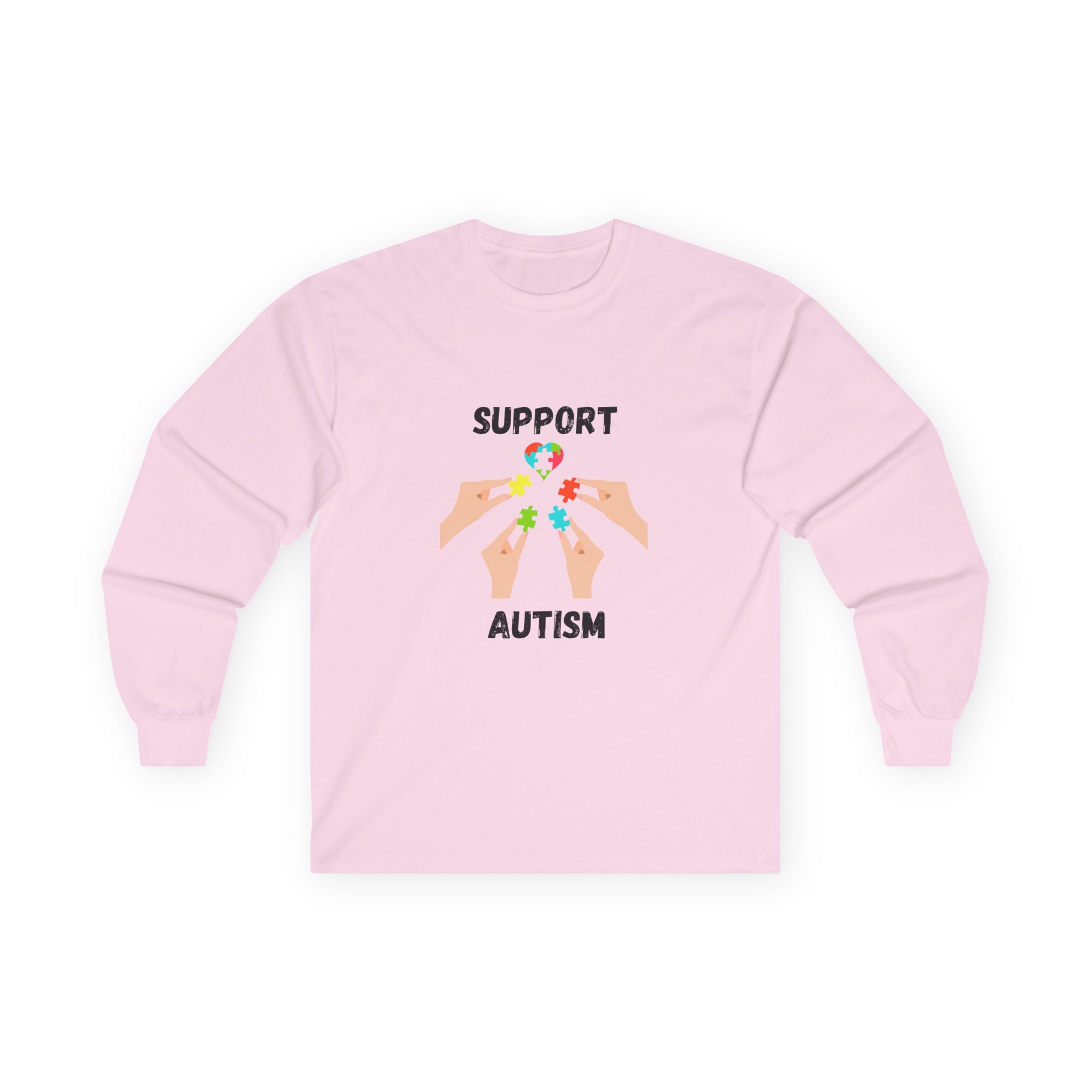 Puzzle Piece Hands Awareness Shirt - Blk