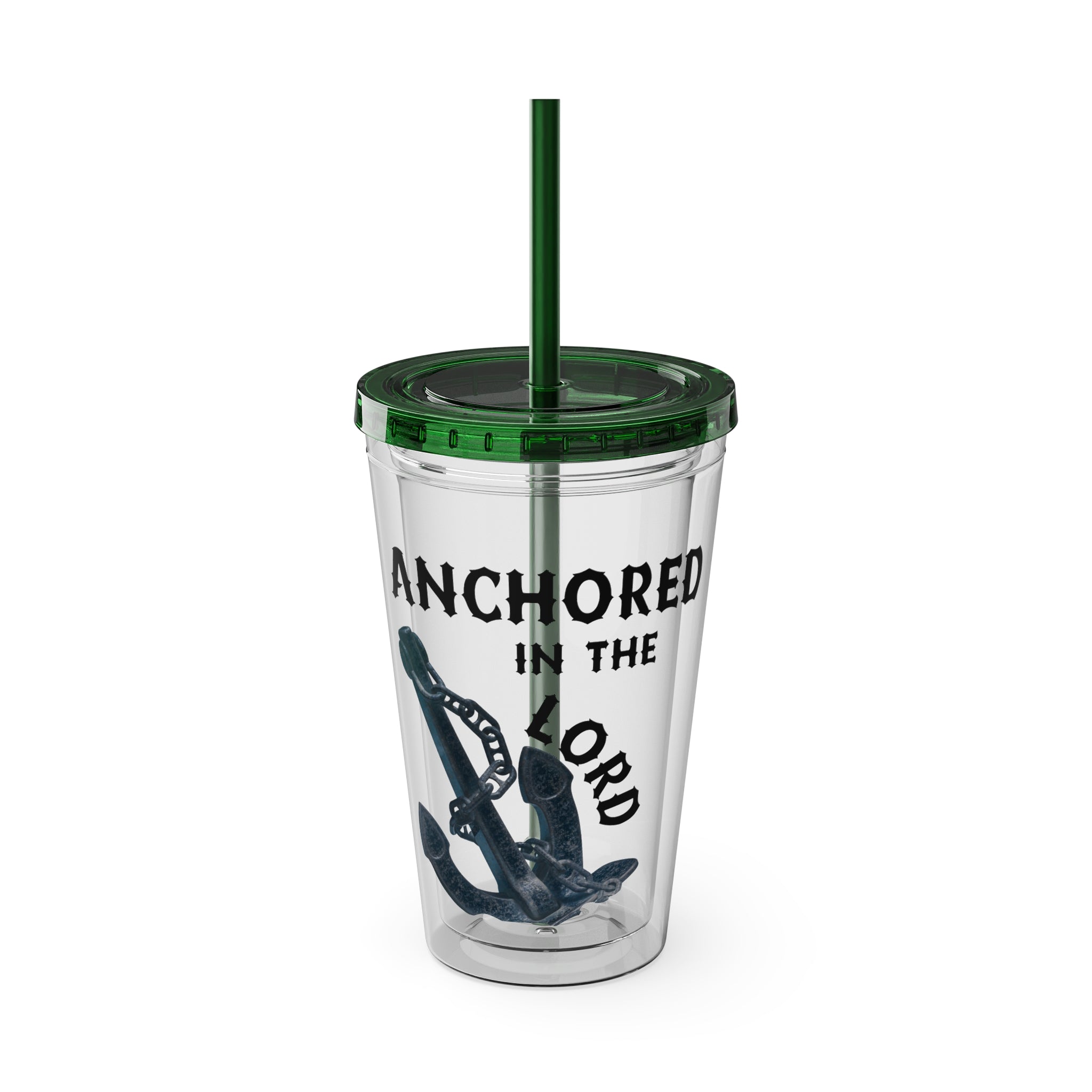 Anchored in the Lord 16oz Tumbler with Straw