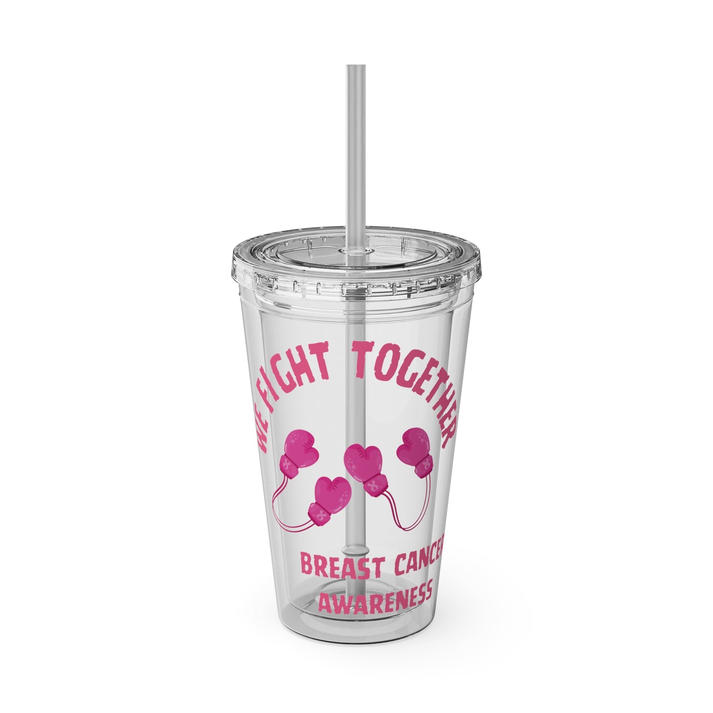 "We Fight Together" 16oz Tumbler with Straw Cup
