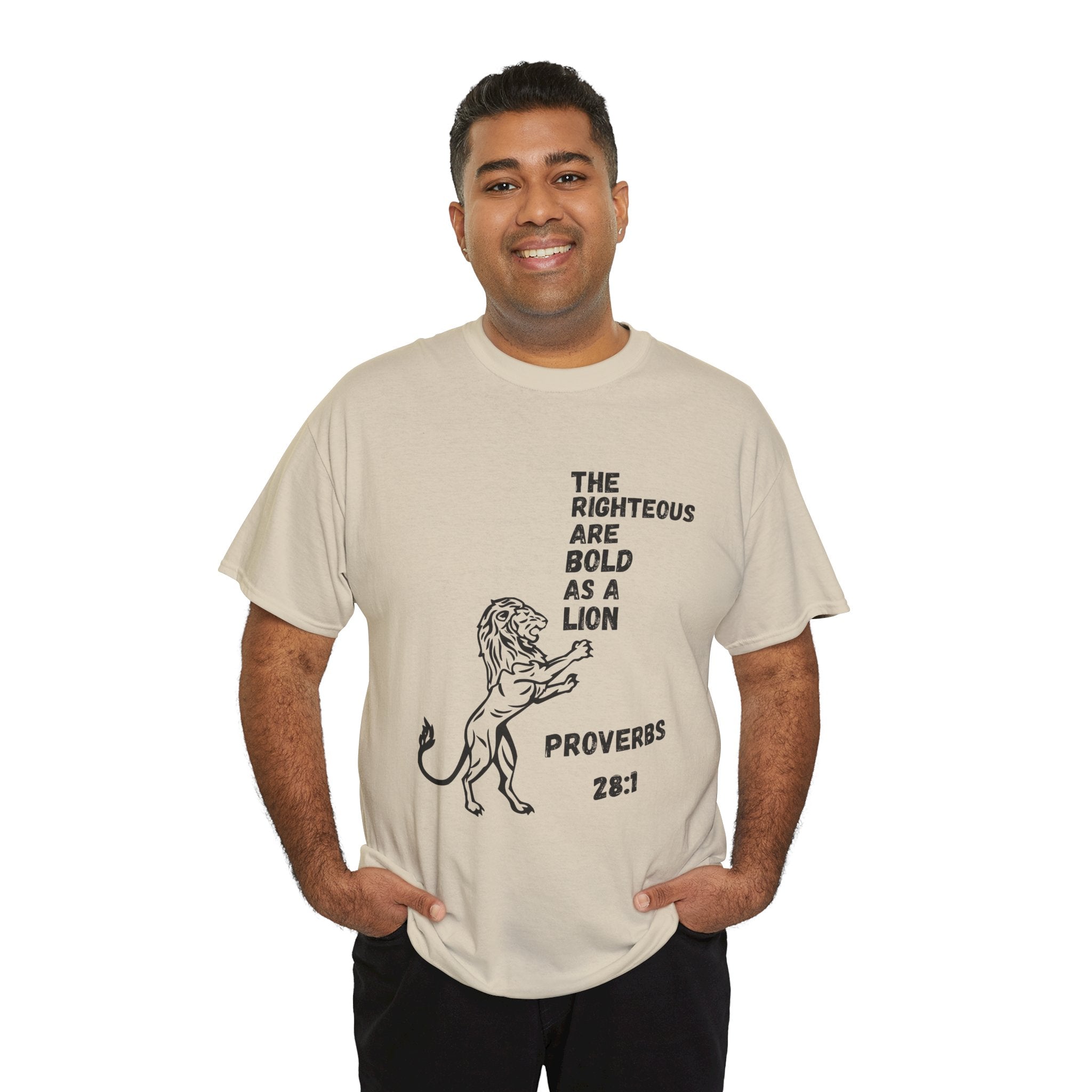 The Righteous Are Bold as a Lion Tee - Proverbs 28:1