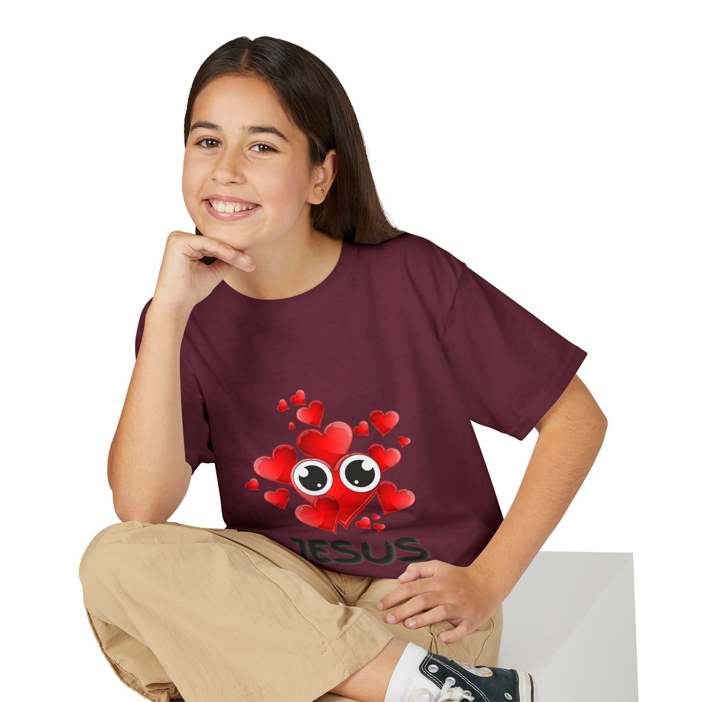 Eye Love Jesus Youth T-shirt - Black