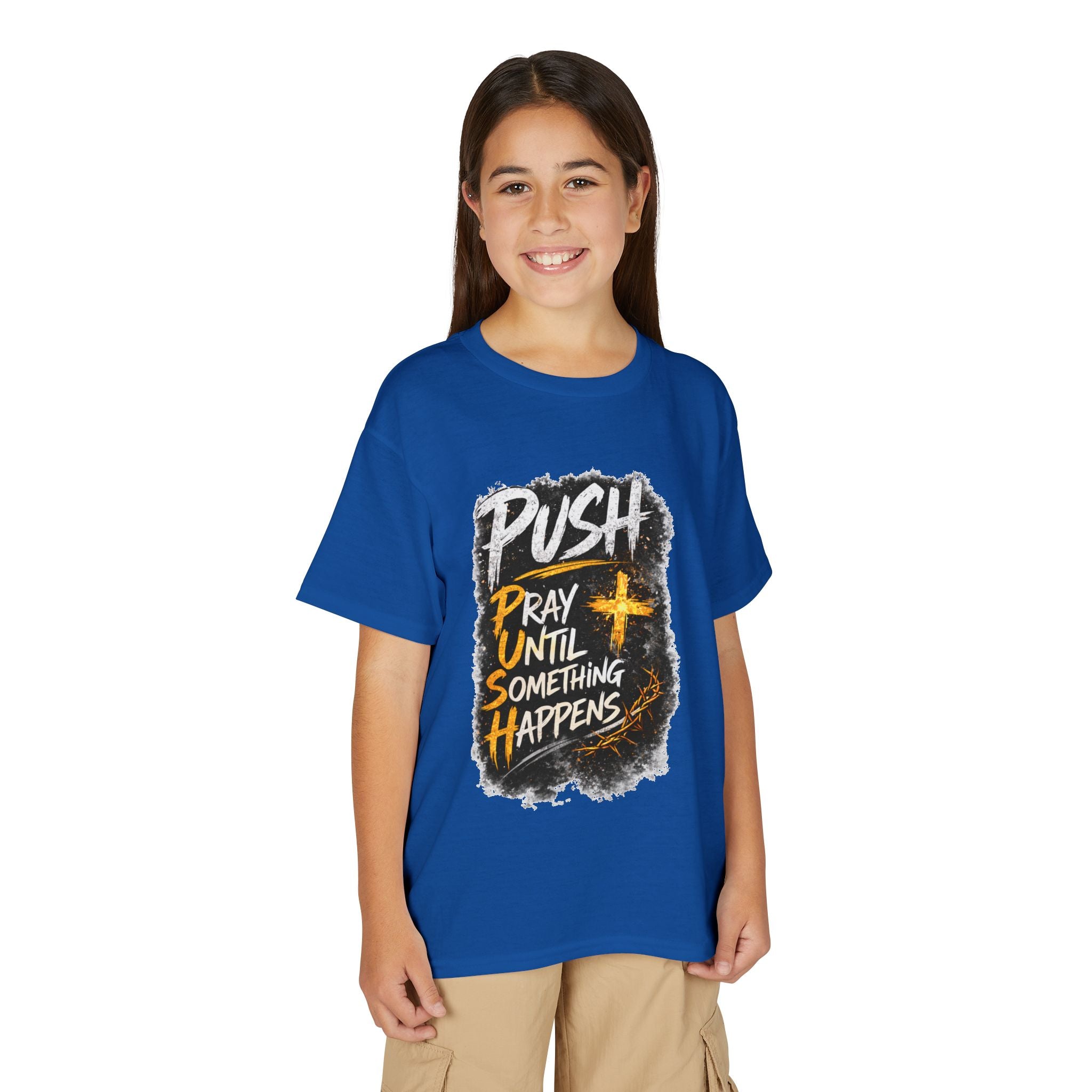 "Push: Pray Until Something Happens" Youth T-shirt