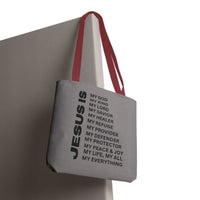 Christian JESUS IS Tote Bag - Grey