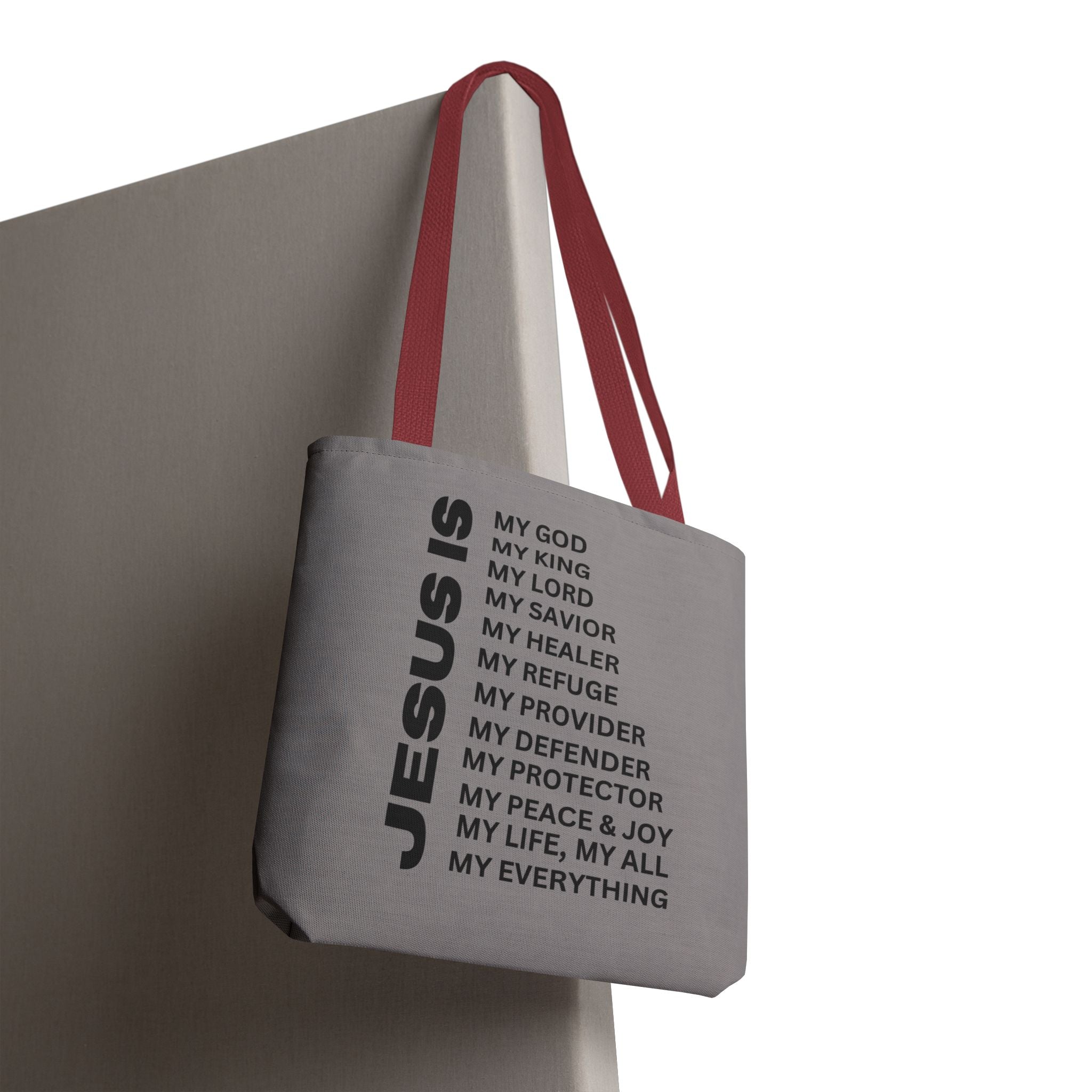 Christian JESUS IS Tote Bag - Grey