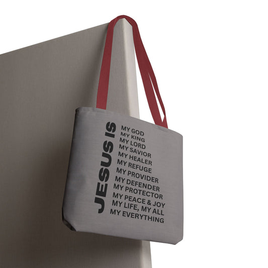 Christian JESUS IS Tote Bag - Grey