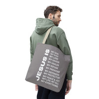 Christian JESUS IS Tote Bag - Grey