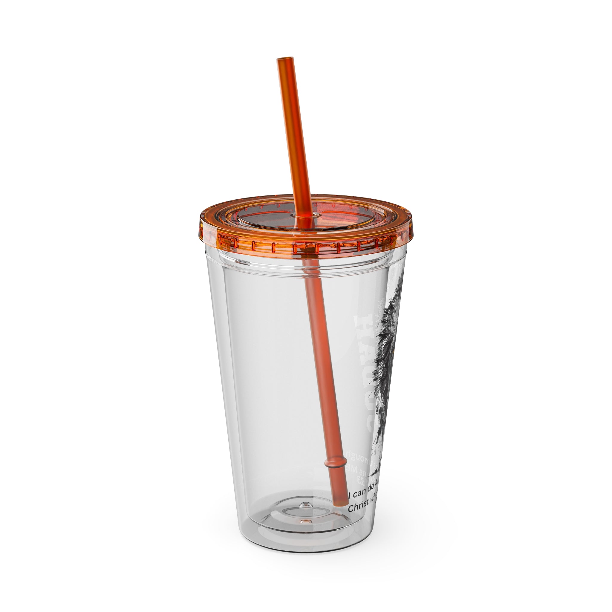 Lion of Judah 16oz Tumbler with Straw