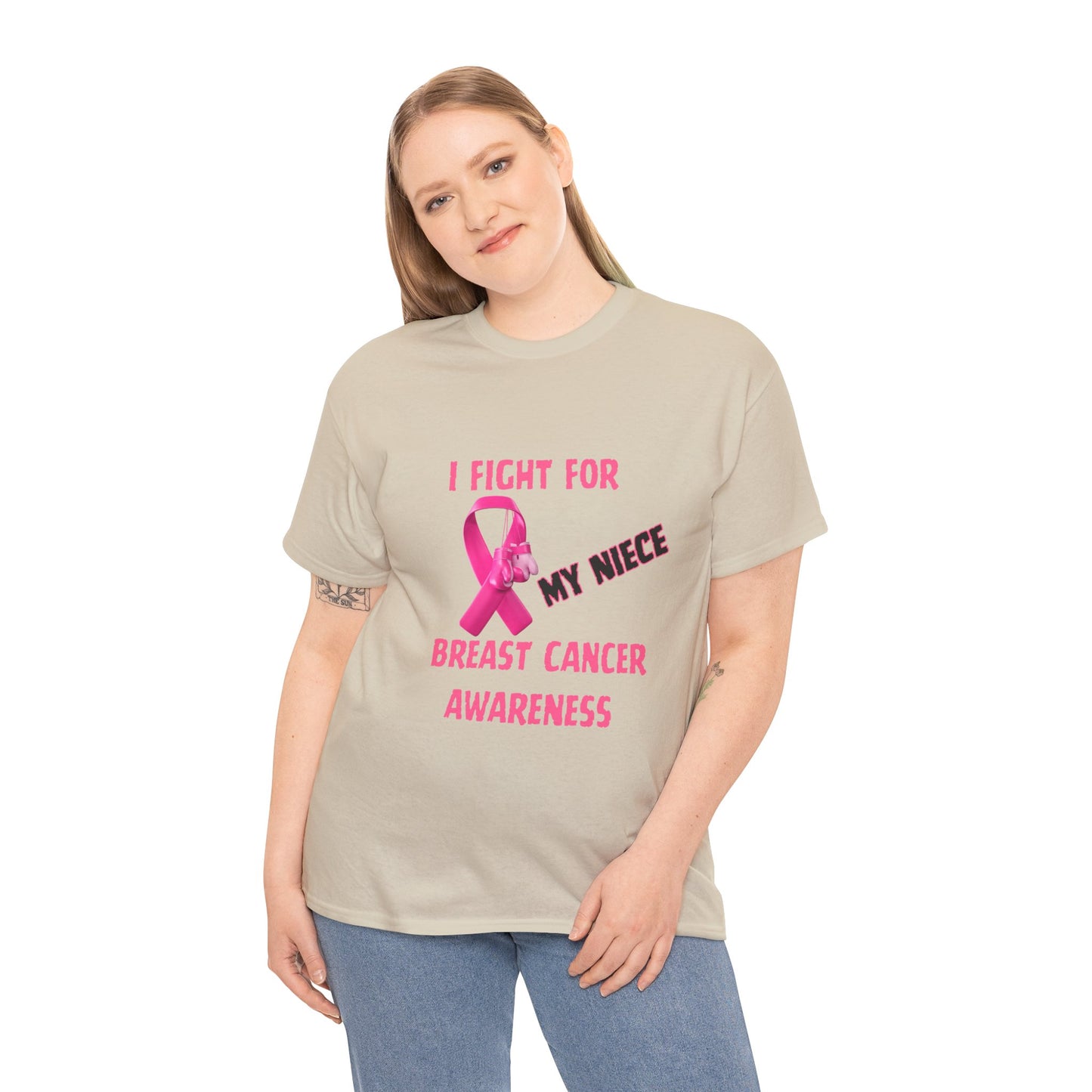 I Fight for My Niece Pink Ribbon T-Shirt