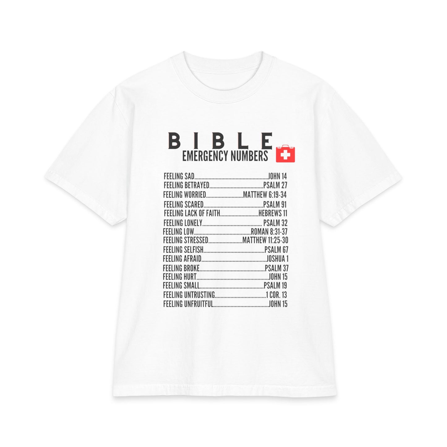 Bible Emergency Numbers - 7X only - Black