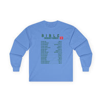 Bible Emergency Numbers Long Sleeve Tee - Green