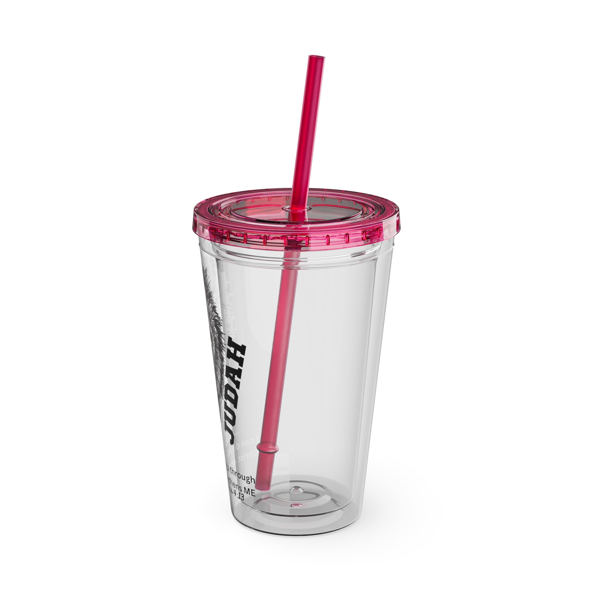 Lion of Judah 16oz Tumbler with Straw