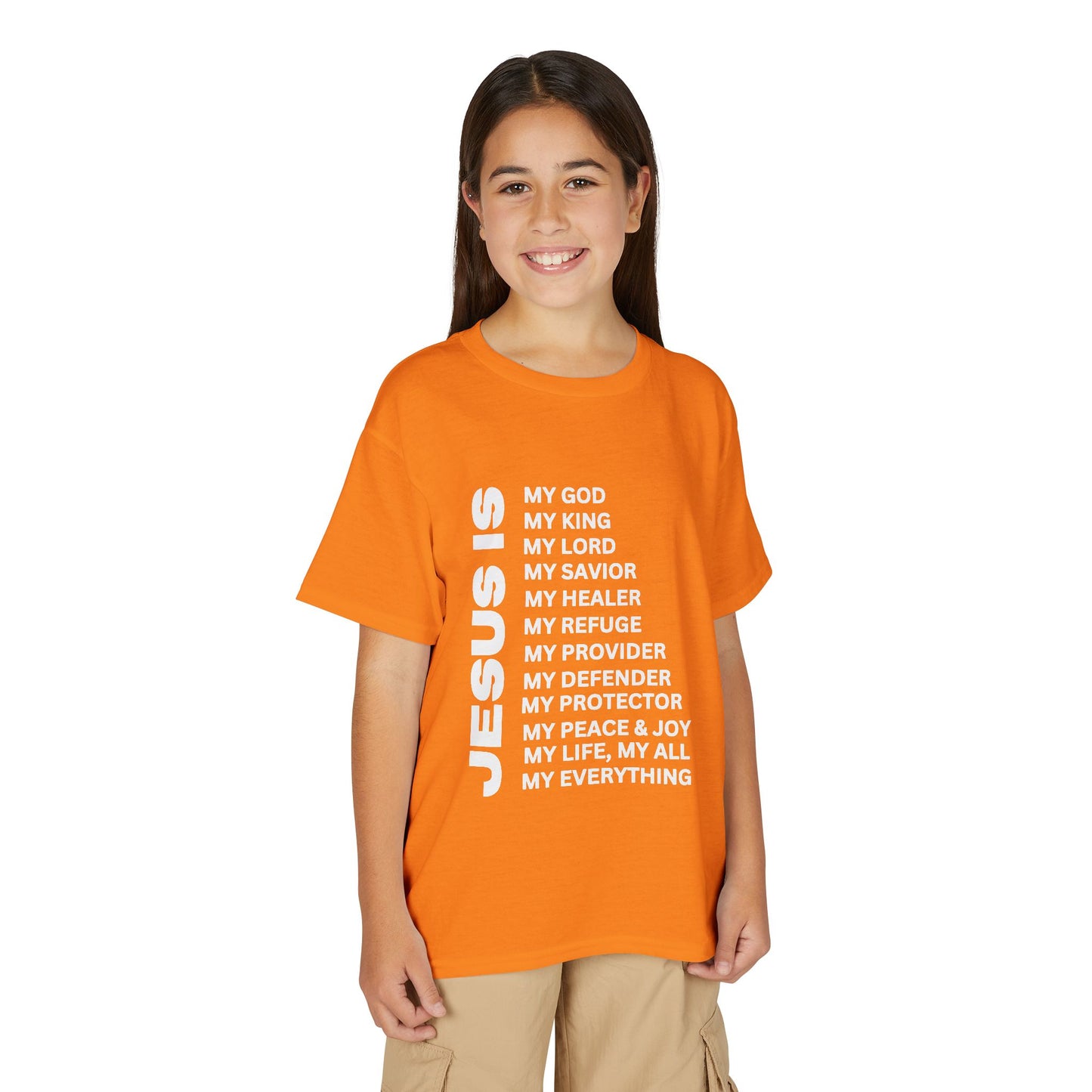 Christian JESUS IS Youth Short Sleeve - White