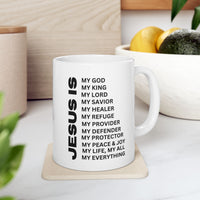 Christian JESUS IS White Coffee Mug (11oz, 15oz)