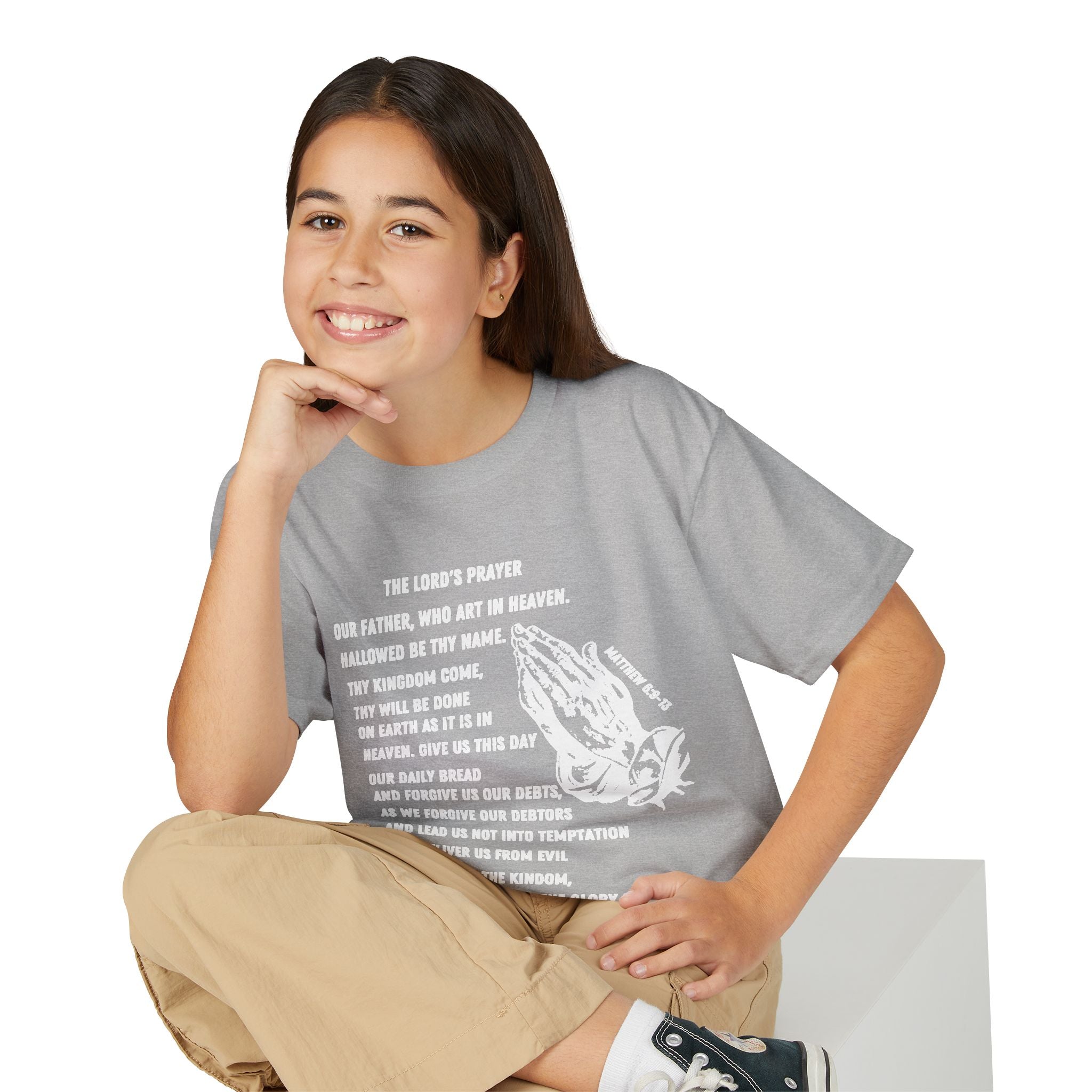 The Lord's Prayer Youth T-Shirt - White