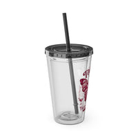Together We Rise Butterfly Breast Cancer 16oz Tumbler with Straw