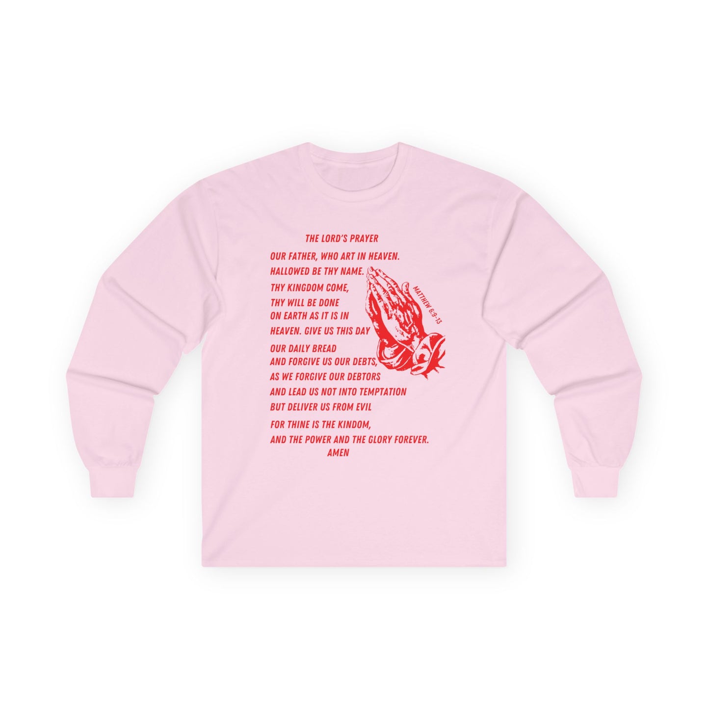 The Lord's Prayer Long Sleeve Tee - Red