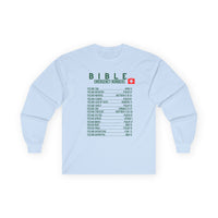 Bible Emergency Numbers Long Sleeve Tee - Green