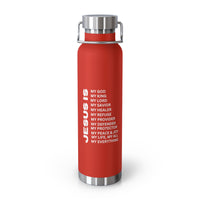 Christian JESUS IS 22oz Insulated Water Bottle - White
