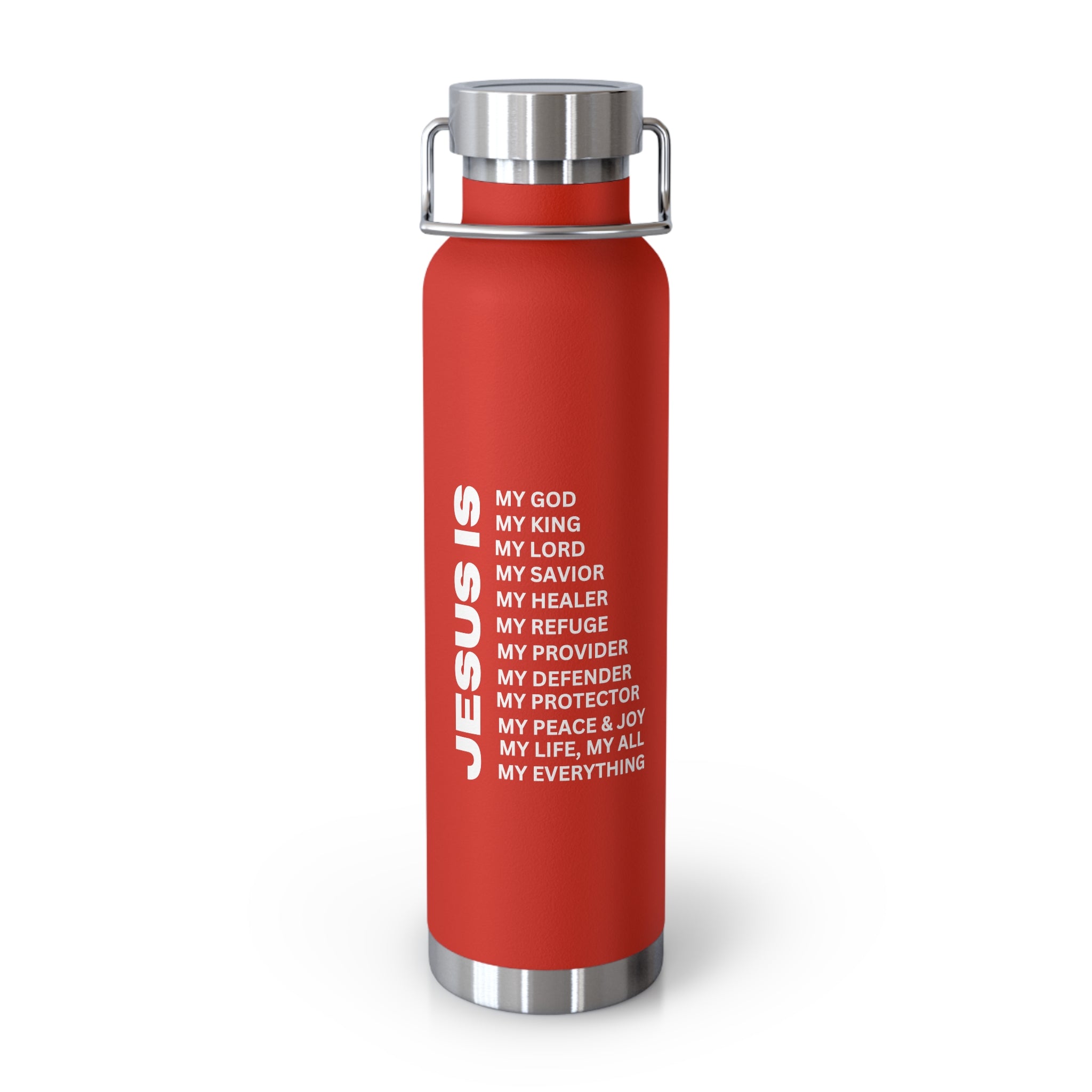 Christian JESUS IS 22oz Insulated Water Bottle - White