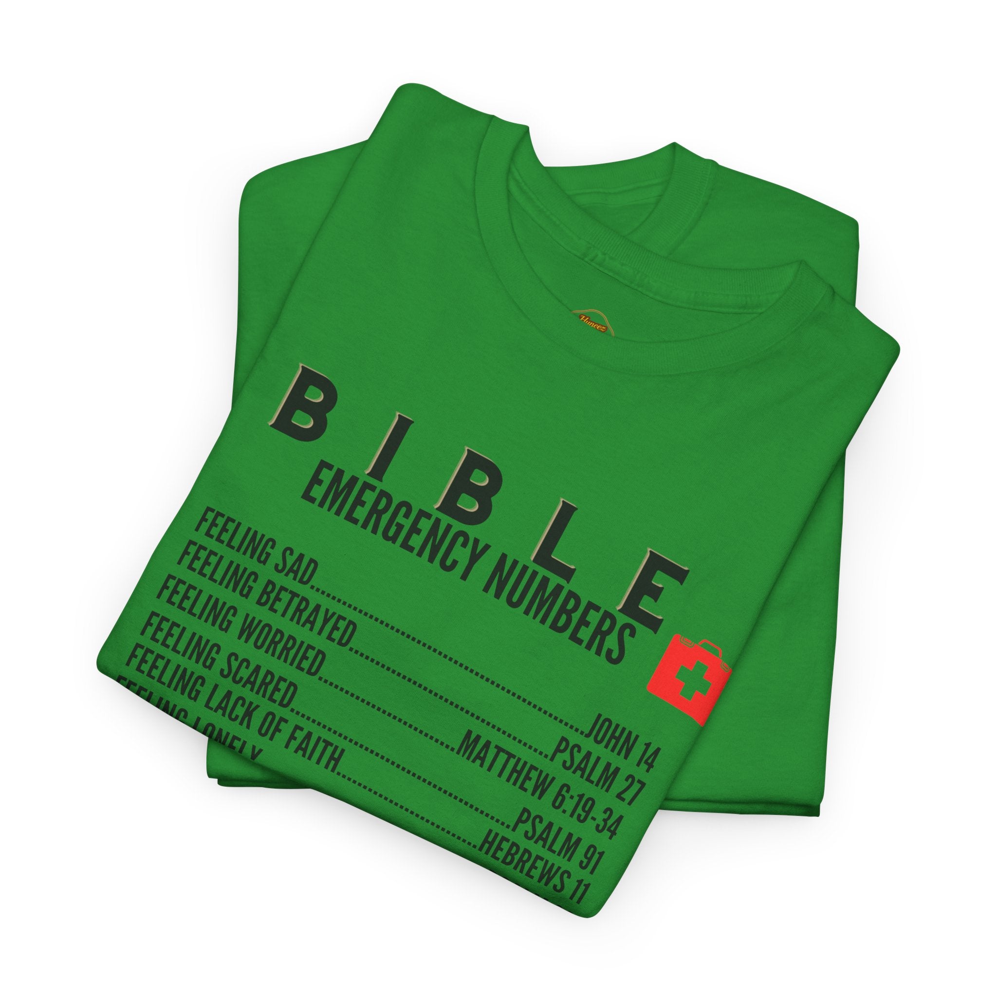 Bible Emergency Numbers Tee - Black