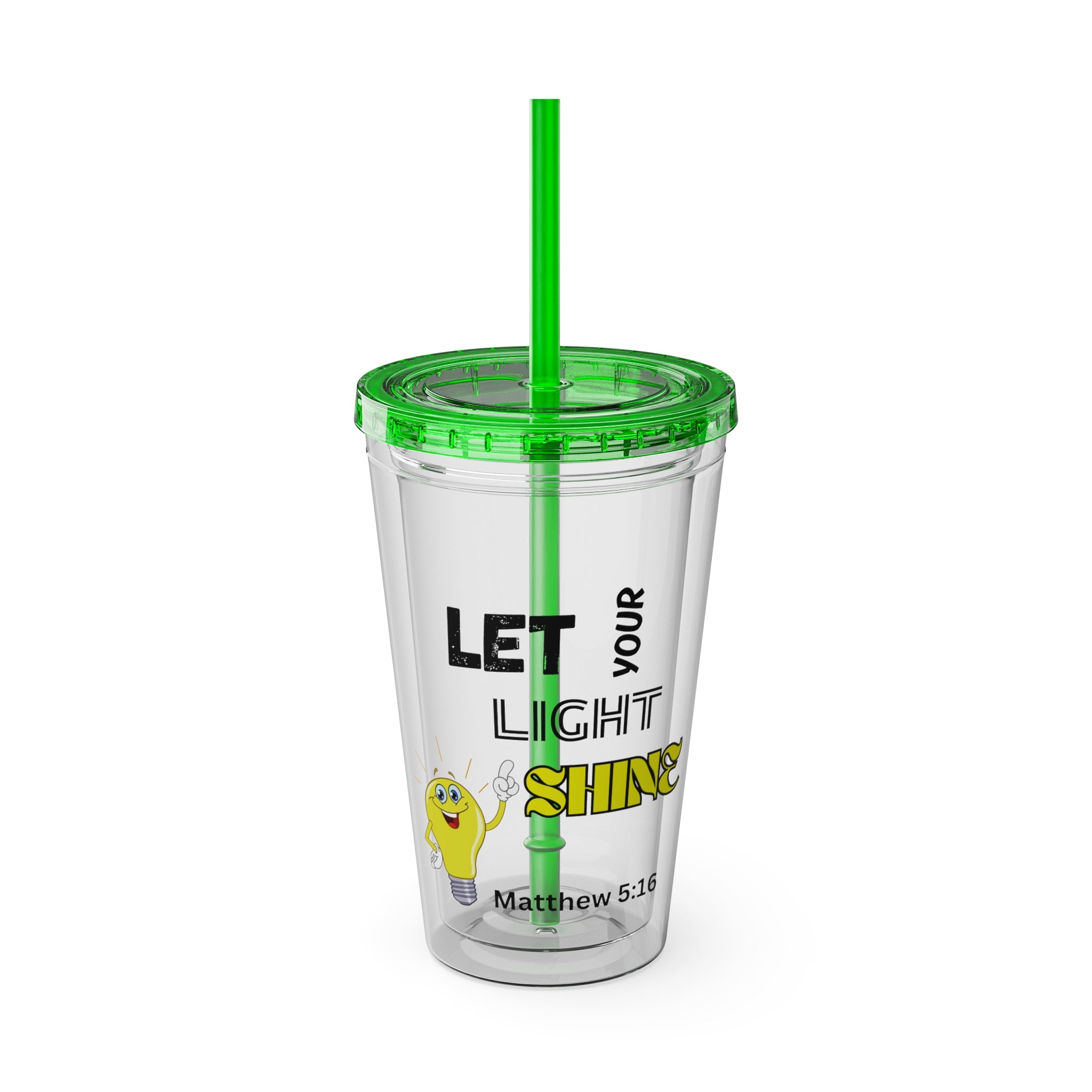 Let Your Light Shine 16oz Tumbler With Straw
