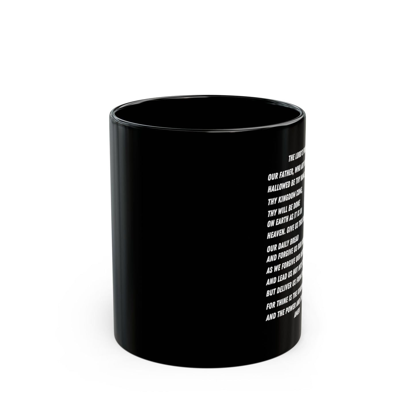 The Lord’s Prayer Black Coffee Mug (11oz/15oz)