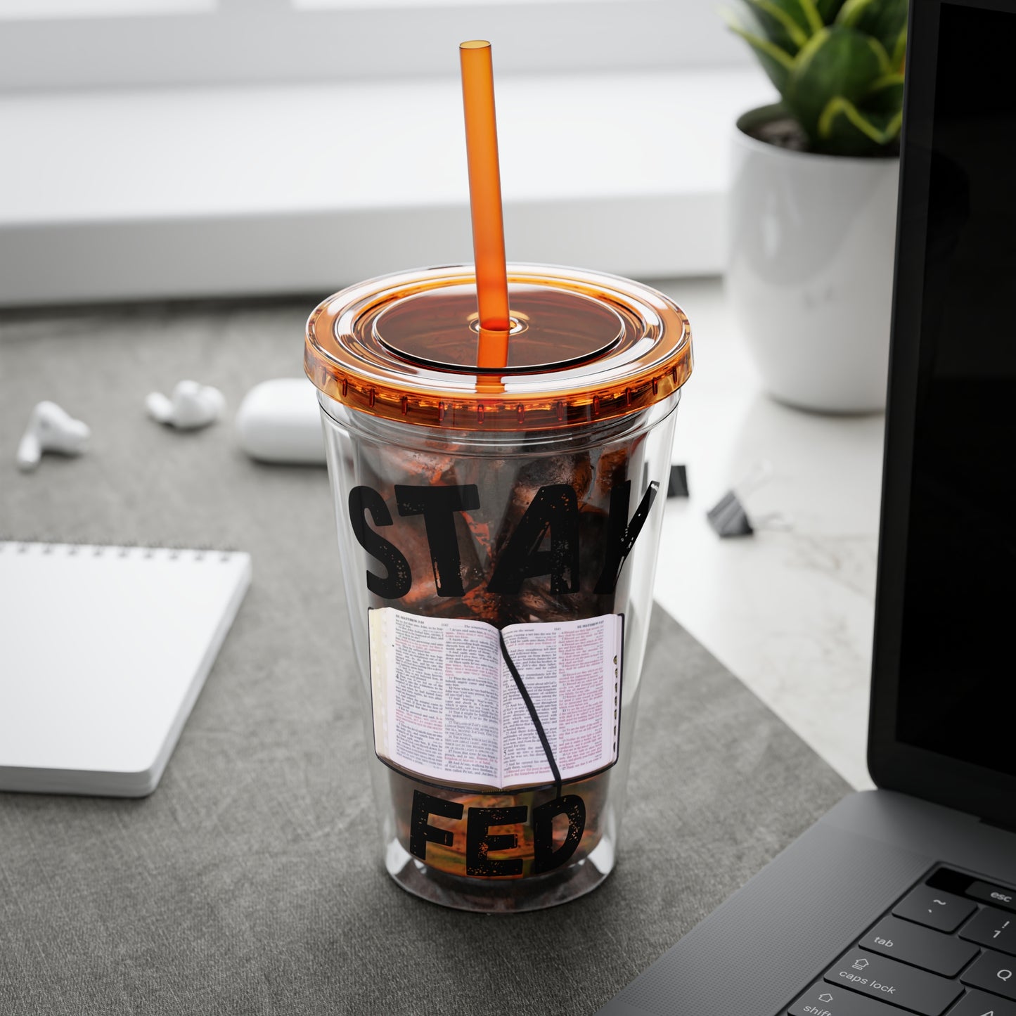 Stay Fed 16oz Tumbler with Straw