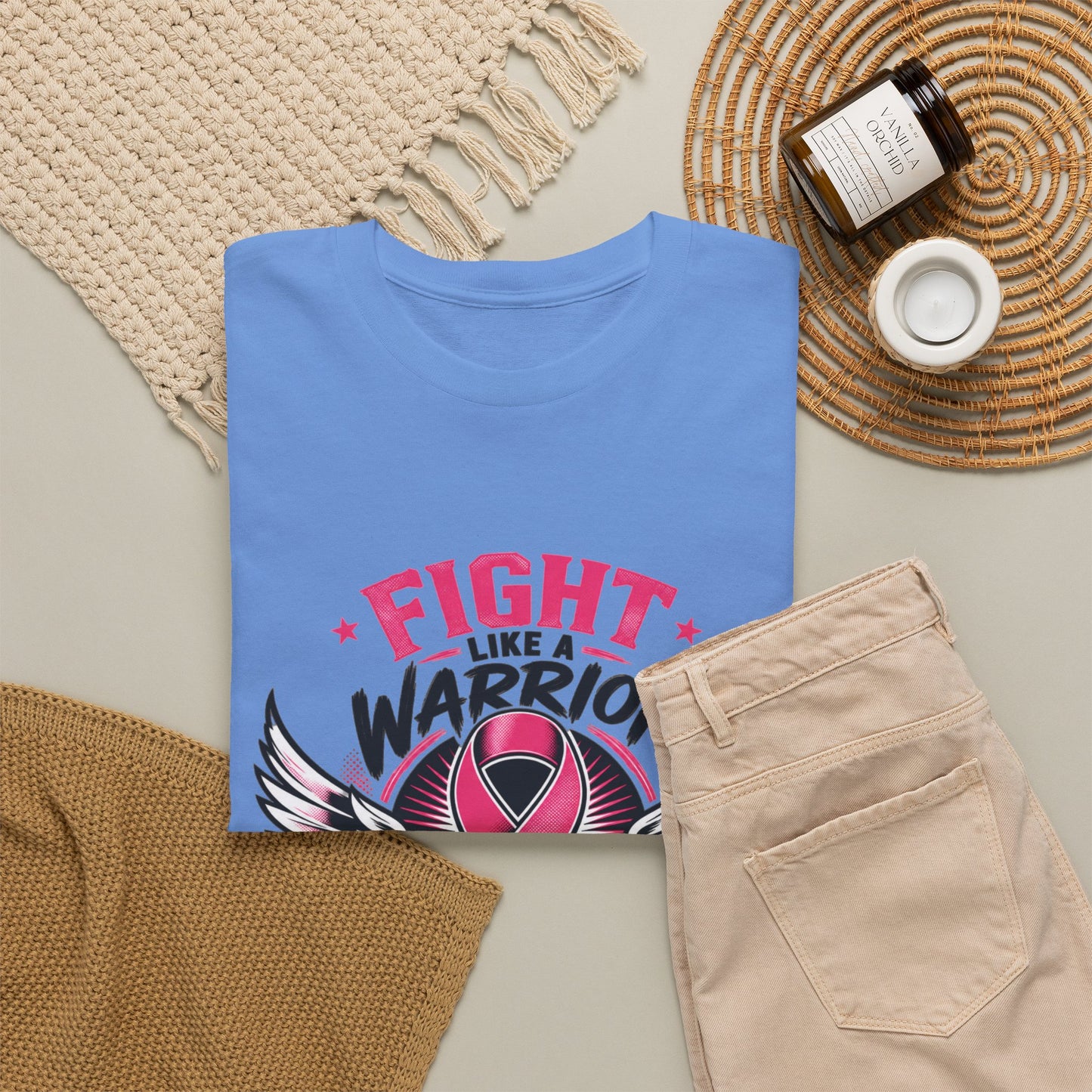 Fight Like a Warrior, Survive Like a Champion Breast Cancer Awareness T-Shirt