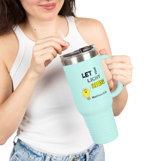 Let Your Light Shine 40oz Insulated Travel Mug — Matthew 5:16